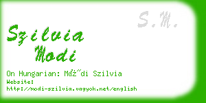 szilvia modi business card